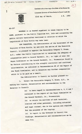 Commission of Inquiry Concerning the Adequacy of Compensation Paid to Donald Marshall, Jr.